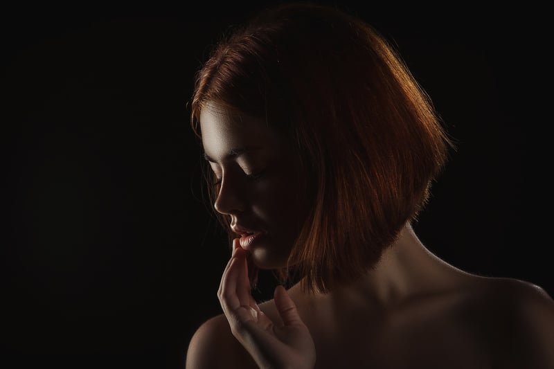 Woman practicing self-love